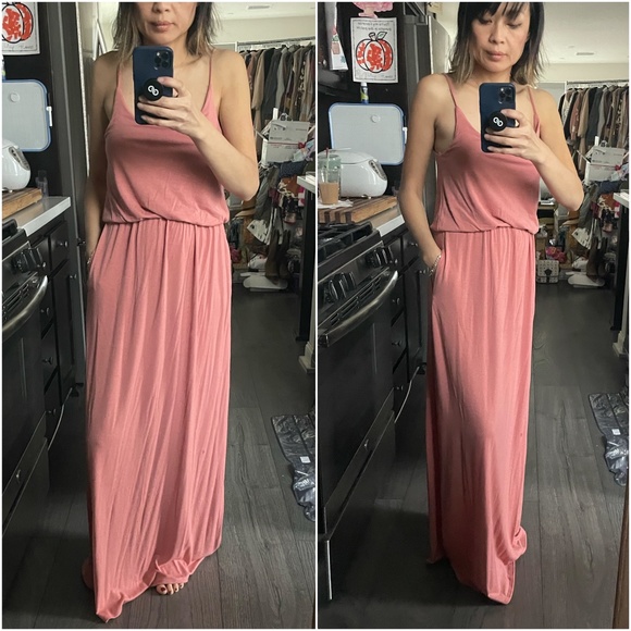 Boho Minimalist Cami Pocket Maxi Dress - Picture 2 of 11